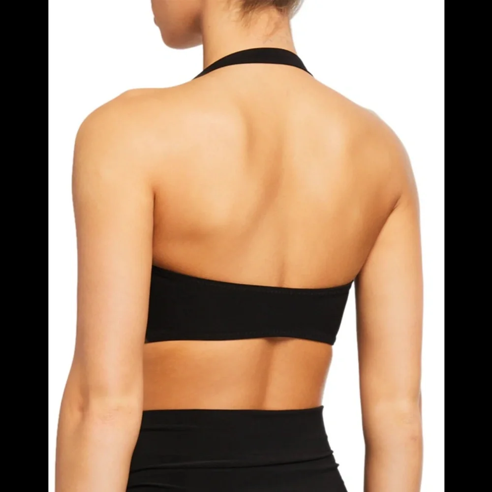 NWT Norma Kamali [ XS ] Tie-Front Bra‎ Bikini Top in Black